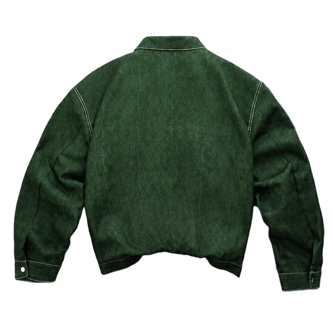 Veste zippée kaki minimaliste