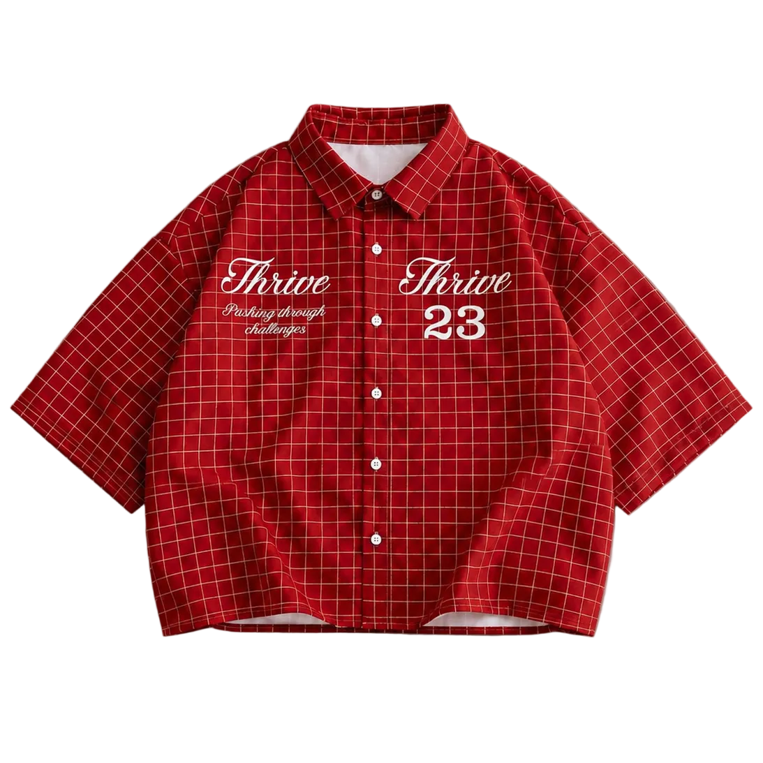 Chemise oversize carreaux “Thrive 23”